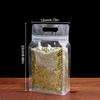 50Pcs Food Packaging Bags Transparent With Handle Stand Up Sealed For Candy Nuts Storage Reusable Zip Lock Pouches