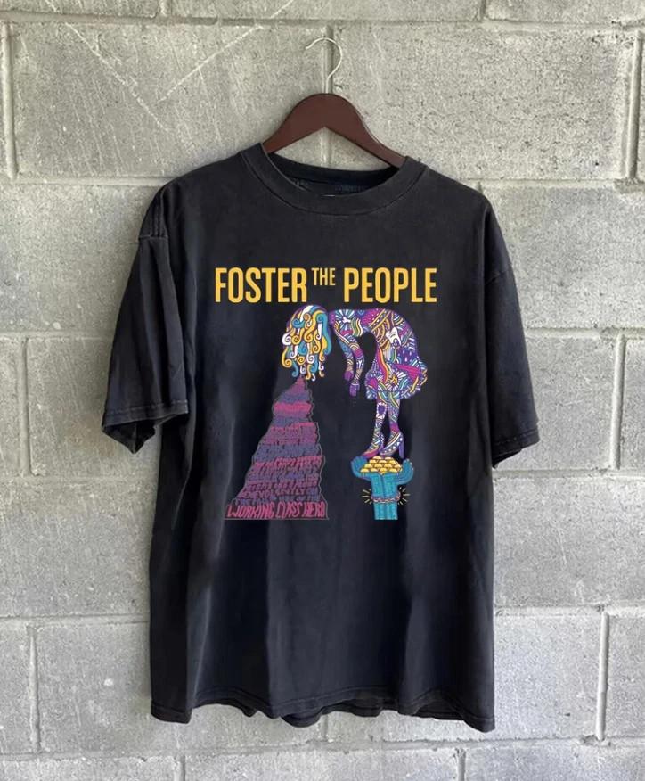 Vintage Größe S-5XL Foster The People Poster Kurzarm T-Shirt KOSTENLOSER VERSAND