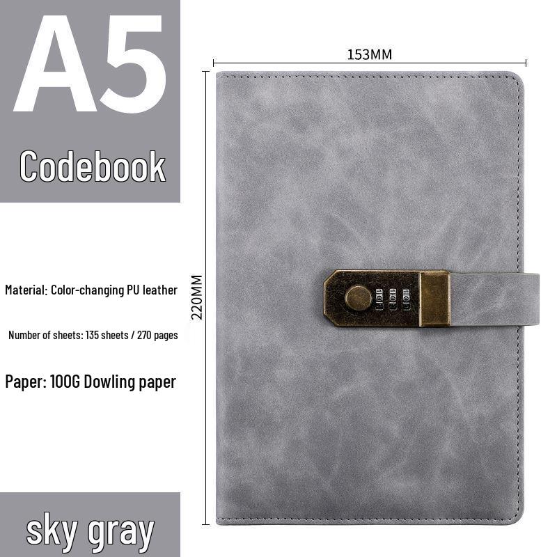 Ретро-художественный дневник с кодовым замком для девочек младшего школьного возраста