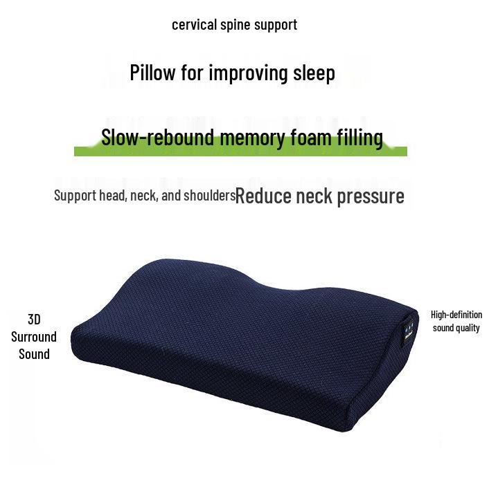 3D Surround Bluetooth Müzikli Hafızalı Köpük Uyku Yastığı