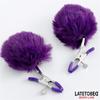 Purple Hair Nipple Clamps