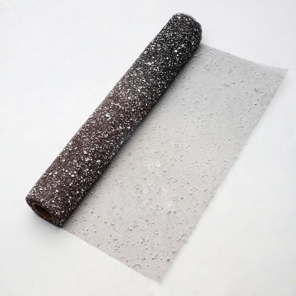 Gradient Snow Dot Yarn Mesh Paper 50cm Wide Hollow Net Florist Wrap Supplies Irregular Mesh Snowflake Yarn Flower Wrapping Paper