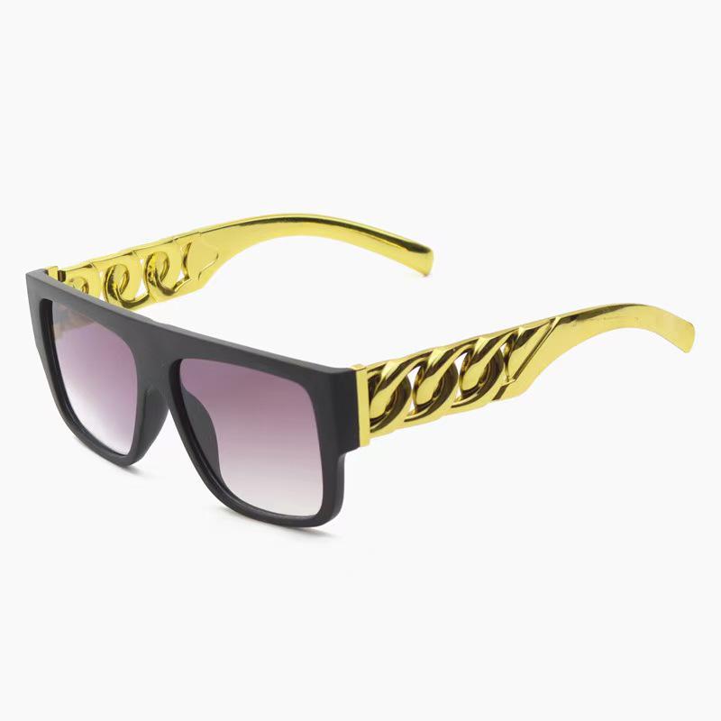 Exaggerated Punk Hip Hop Sunglasses  US Dollar Chain Necklace Set