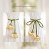 1PC Creative Flower Curtains Bundled with Gauze Curtain Buckle Ring Curtains Closed Rope Embellished Trinkets