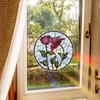 Red Rose-painted Glass Doors and Windows for Home Background Beautification and Decoration Window Stickers