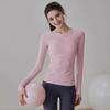Lulu Womens Long Sleeve Yoga Top Round Neck Sports Gym Running Fitness Training Shirt