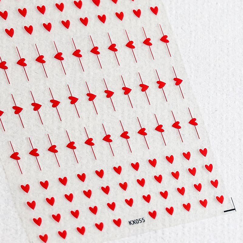 

New Craft Adhesive Black and Red Small Heart Nail Sticker KX055