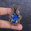 Blue Triplet Opal Handmade Copper Wire Wrap Jewelry Pendant 2.17" r3b51