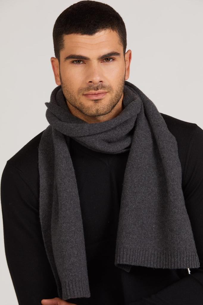 Men' Scarf "Scarf*02" Graphite Color