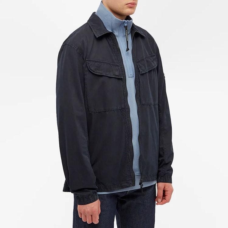 STONE ISLAND FW22 Solid Color Removable Logo Zipper Cover Bag Double Pocket Lightweight Long Sleeve Jacket Men Jackets Navy-Blue 7715101WN-V0120