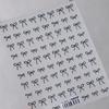 Lovely Gold Silver Black White Line Bowknot 3D Self Adhesive Nail Art Decorations Stickers Ribbon Cute Manicure Decals