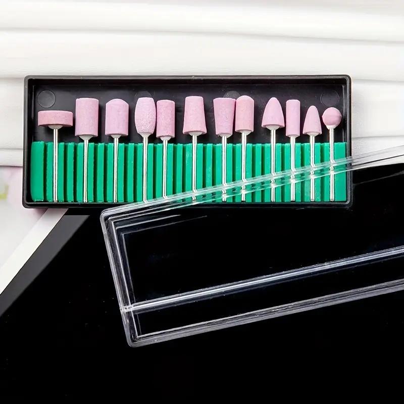 12Pcs Nail Drill Bits Set Sand Nail Polishing Burr Accessory for Nail Art Remove Acrylic Nails Gel Nail Drill Bits Set Accessory