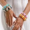 DIEZI Bohemian Fashion Geometric Acrylic Resin Bangles Exaggeration Simple Chunky Wide Bangles Bracelets For Women Men Jewelry