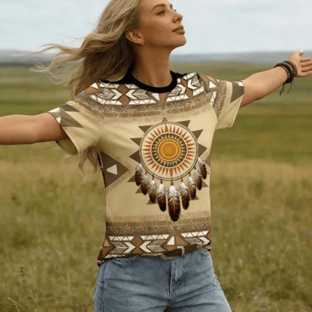 Women New Retro Harajuku Stripe Print V‑Neck Short Sleeve T‑Shirt Streetwear Casual Summer Pullover Top