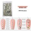 Super Shiny AB Color Czech Rhinestones for Nail Art - 1440pcs Clear White Flat Back In Various Sizes