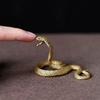 Statuetă Șarpe Cobra Boa Bronz Antichitate Figurine Miniaturale Animale Zodiac Cupru Decorațiuni Birou Animăluțe Ceai Ornamente Meșteșuguri Alamă
