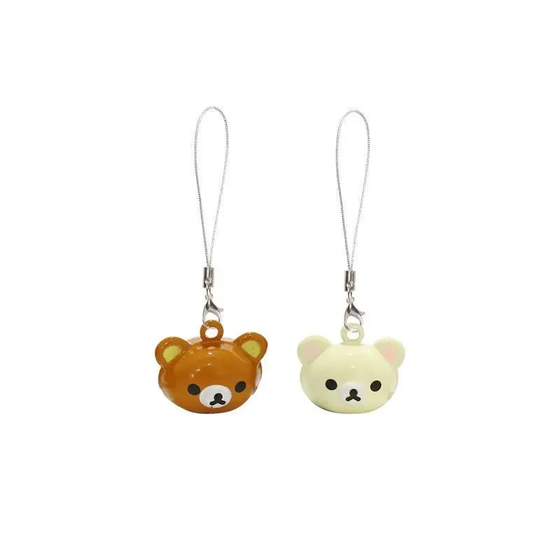 Kawaii Rilakkuma Keychains Anime Lazy Brown Bear Car Key Ring Bags Phone Cute Pendant Backpack Fashion Decor Classic Toys Gift