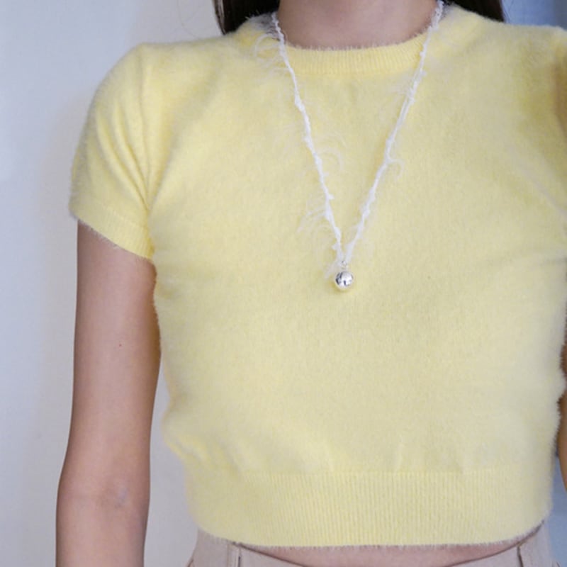 SORA Furry Necklace(white)