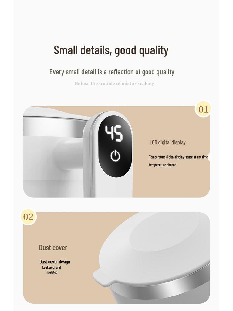 Kreativer Selbstumrührender Kaffeebecher mit Magnetischer Ladefunktion und Temperaturanzeige