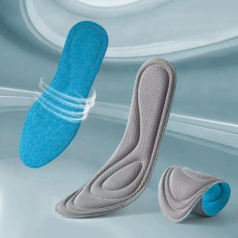 2/4pcs Memory Foam Orthopedic Insoles for Shoes Men Women Nano Antibacterial Deodorization Insole Sweat Absorption Running Cushion