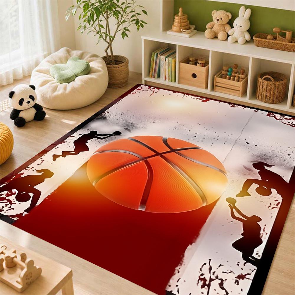 Basketball Court Rectangular Rug Allseason Carpet For Gaming Room Study Living Room Home Party Decor Christmas Gift