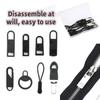 5Pcs Universal Metal Zipper Head Puller DIY Sewing Spring Lock Zipper Sliders Replacement Instant Repair for Clothing Bags Shoes