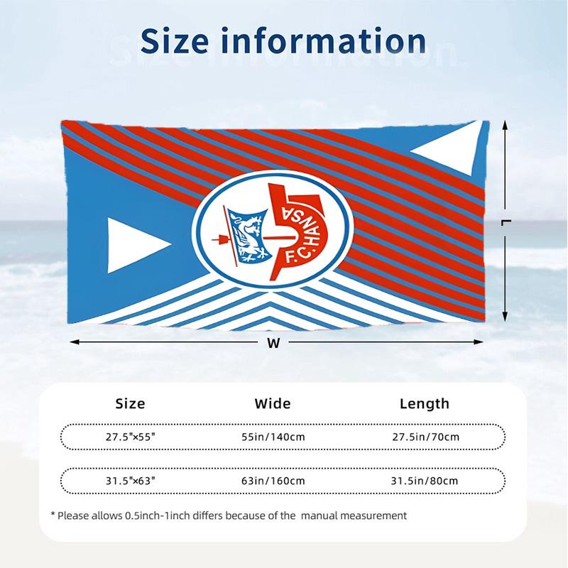 FC Hansa Rostock (1) Thema Strandtuch Sandabweisend Weich Und Bequem Geeignet Für Den Pool Camping Yoga Und Tauchen Ein Reise