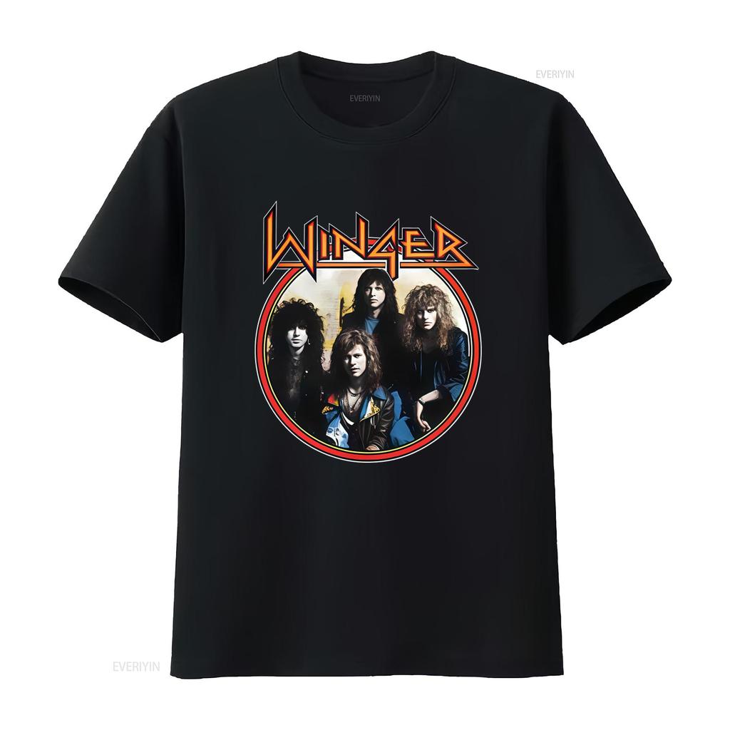 Winger Band Konzert Rock Musik Druck T-Shirt Baumwolle Alle Größen vintage Gewaschen Herren Grafik Atmungsaktiv Oberteil Für Den Alltag