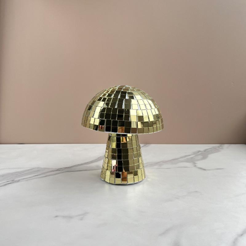 WTEMPO DIY Disco Mushroom Mirror Glass Laser Paper Mushroom Decoration for Home Decoration
