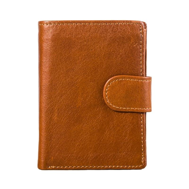 

Новый мужской кошелек из масляной кожи с несколькими картами, ретро-повседневная короткая сумка для мелочи, мужская сумка из кожи первого слоя, складная