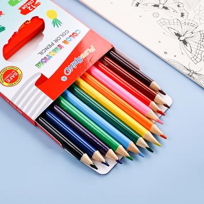 12 Colors Mini Pencil Set Short Colored Pre-Sharped Pencils for Drawing,Coloring,Shading for Kids,Students Or Children