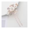Hair Accessories Pearl Pins Kanzashi 3-Piece Set Gold Luxurious Pearl Design Elegant High-Quality Handmade Alloy Faux Pearl Rhinestone