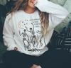 Witchy Spell Skeleton Sweatshirt Halloween Graphic Crewneck Fall Party T-shirt