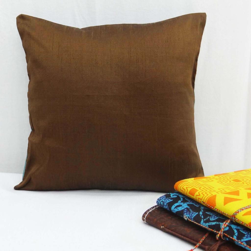 Decorative Solid Cushion Cover Home D    Cor Throw Pillow Dupion Silk Case 12 X 12