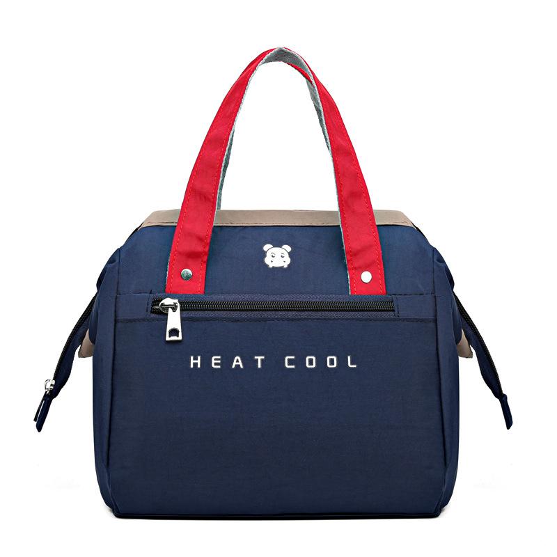 

Большая сумка для ланча женская водонепроницаемая лаконичная удобная сумка-холодильник для свежих продуктов термоконтейнер для ланча портативная дорожная сумка для пикника синий