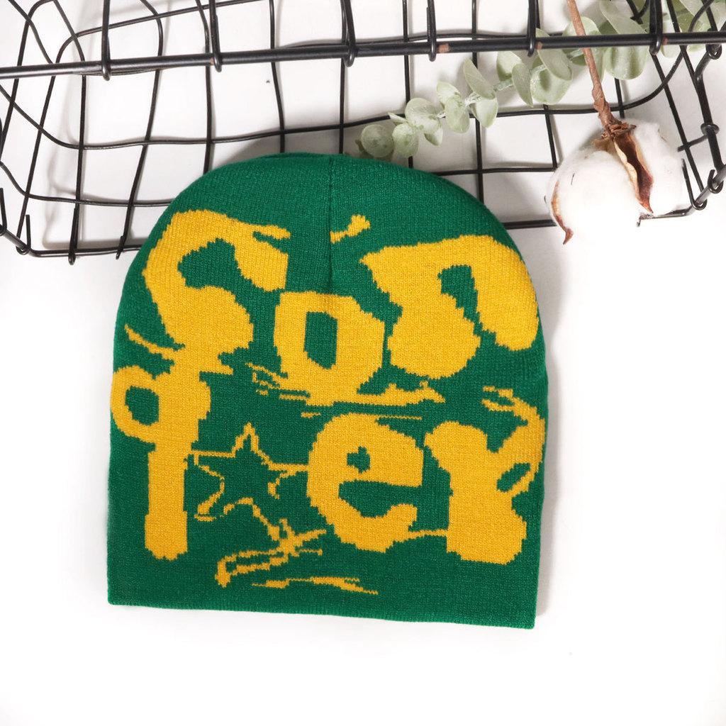 Style Street Alphabet Knit Hat With Thermal Acrylic Material For Fall Seasons