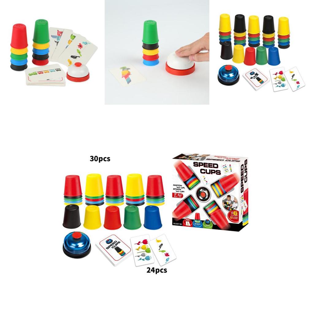 Kids Indoor Stacking Cup Challenge Toy With Plastic Material For Visual And Cognitive Skills