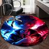 1pc Anime Devil Design Round Carpet - Office Chair Mat, Non-Slip Rug for Home Decor, Living Room, Bedroom, Game Room