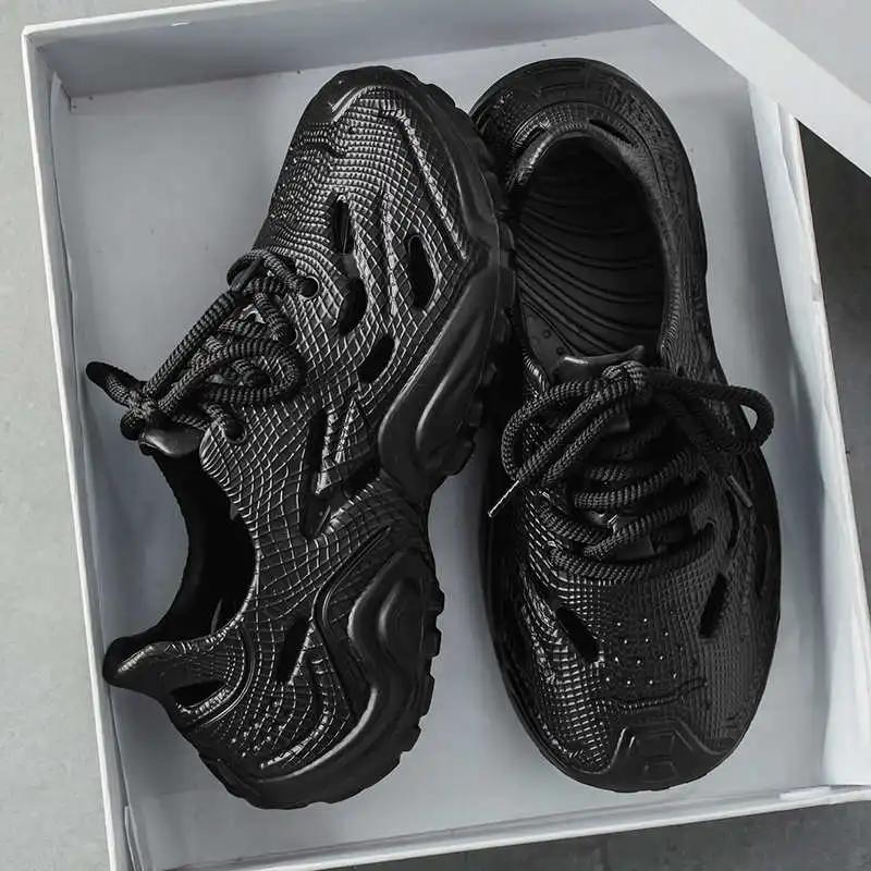 Fashion Round Nose Flat-heeled Sneakers Size 48 To 50 Man Slippers Sneakers Flip Flops Shoes Beach And Outdoor Sandals Sport