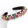 New Full Diamond Headband Baroque Vintage Rhinestone Headdress Handmade Hairband