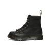Leather 8 Eyelet Lace-Up Short Boots Unisex Boots Black 27793001