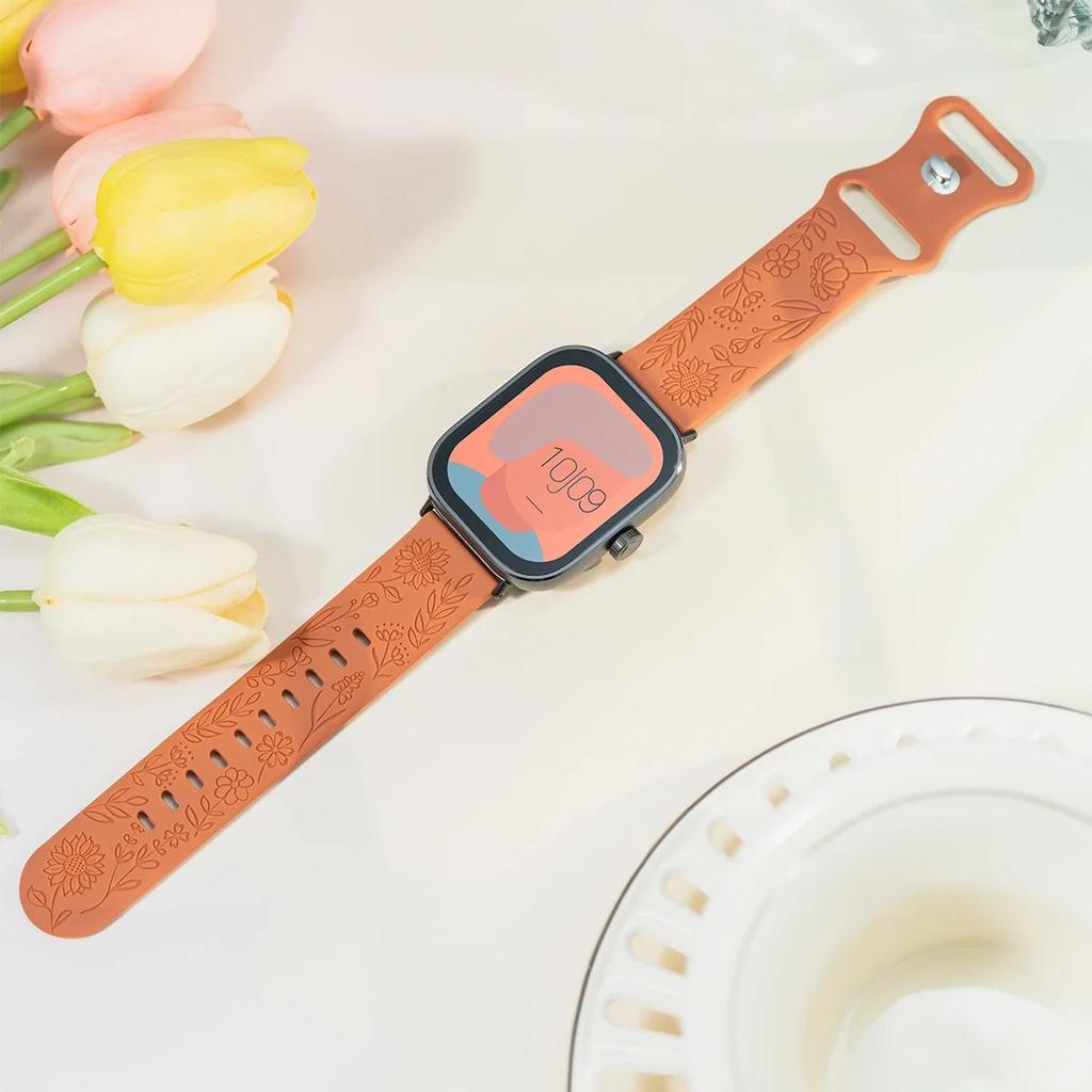 New Carving Strap for Redmi Watch 4 Magnetic Silicone Band for Xiaomi Mi Band 8 Pro 9 Pro Smartwatch Bracelet Accessories Correa