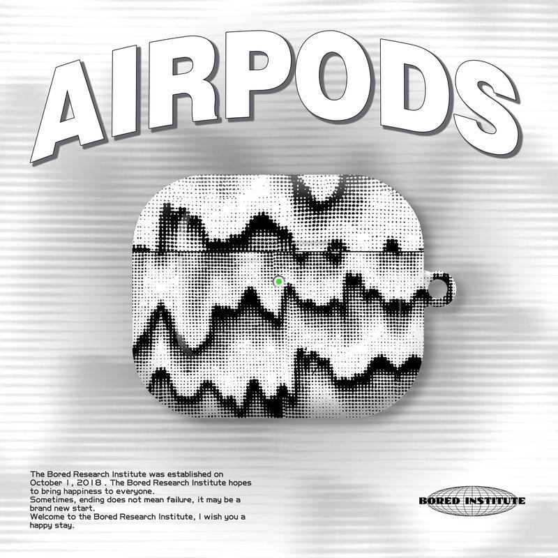 

Волна Подходит для чехла для наушников Airpods 3-го поколения Airpodspro 2-го поколения/1-го поколения Защитный чехол Глянцевый жесткий чехол Airpods 4-го поколения Apple AirPods 4