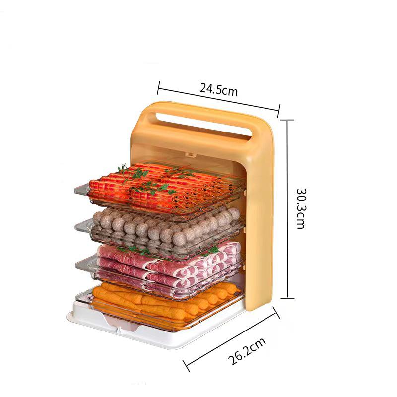 Spare Dish Home Perforation-free Wall Hanging Dish Kitchen Multifunctional Layered Storage Tray Foldable Hot Pot Side Dish