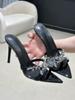 Pointed Rhinestone Slippers Women's 2025 Summer Royal Sister Sexy High Heels Beautiful High Heel Sandals