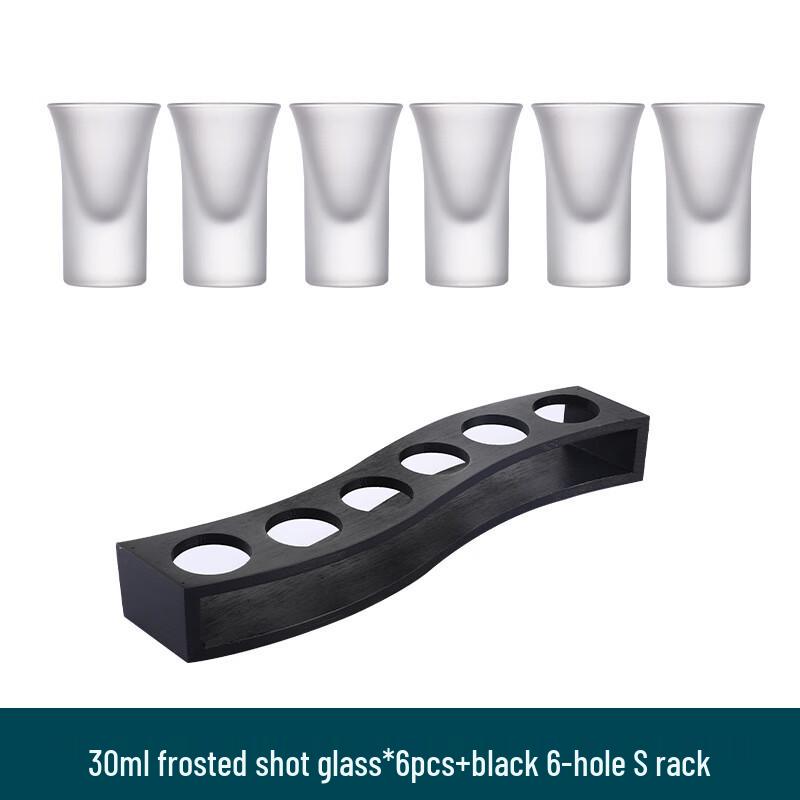 Bullet Glass Spirits Cup Set with Rack