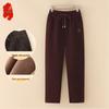 Women's Plush Lined Corduroy Warm Pants for Winter