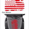 1PC DIY Black USA Flag Car Hood Decal Decor Sticker Waterproof For Jeep Wrangler