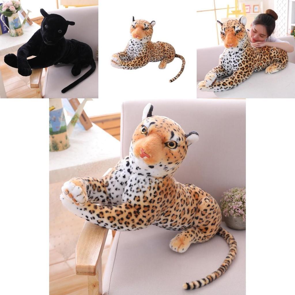 Brinquedo de Pelúcia Realista de Leopardo Macio e Aconchegante, Perfeito para Decoração de Casa