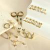 Nonallergenic Blocky Zirconia Ear Posts Set Surgical Steel Thin Jewelry For Sensitive Hearing Multiple Styles